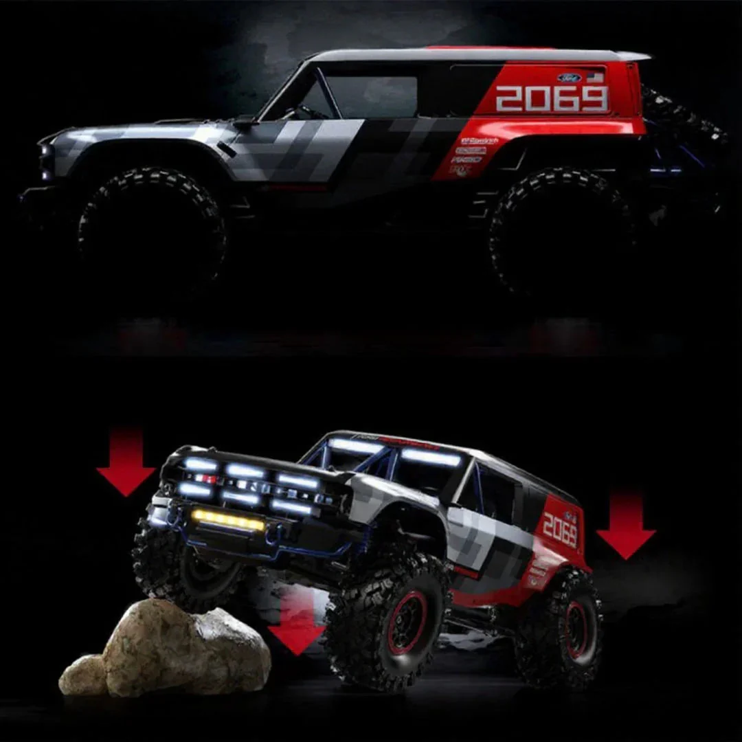 MJX H8p Ford Motor Company Bronco R Licensed 4WD RC Rock Crawler – Brushless Motor, 80A ESC, High-Speed Off-Road Remote Control Vehicle Imported 1:8 Scale - Image 6