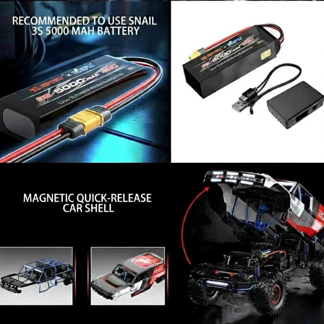 MJX H8p Ford Motor Company Bronco R Licensed 4WD RC Rock Crawler – Brushless Motor, 80A ESC, High-Speed Off-Road Remote Control Vehicle Imported 1:8 Scale - Image 7