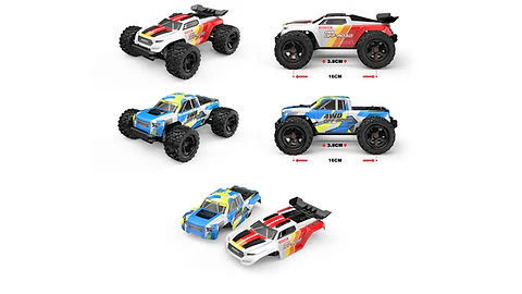 Mjx Hyper Go 18208 High Speed 4WD with 2.4 GHz Remote Control, 4X4 Waterproof Off-Road Truck with Two Rechargeable Batteries and Two car Bodies,1/18 Scale All Terrain RC Cars 35km/h - Image 14