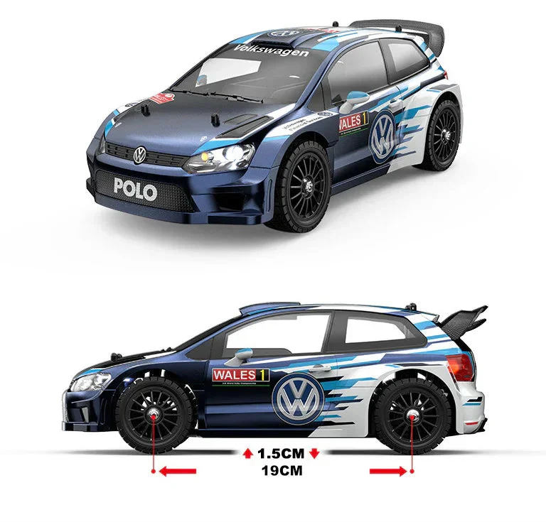 MJX RC 14304 Volkswagen Polo R WRC 2015 HYPER Go 1:14 Scale Radio Control 4WD High speed 2.4Ghz Control 3CH Remote Control With 2S battery: Its top speed  isaround 43-45 km/h . - Image 10