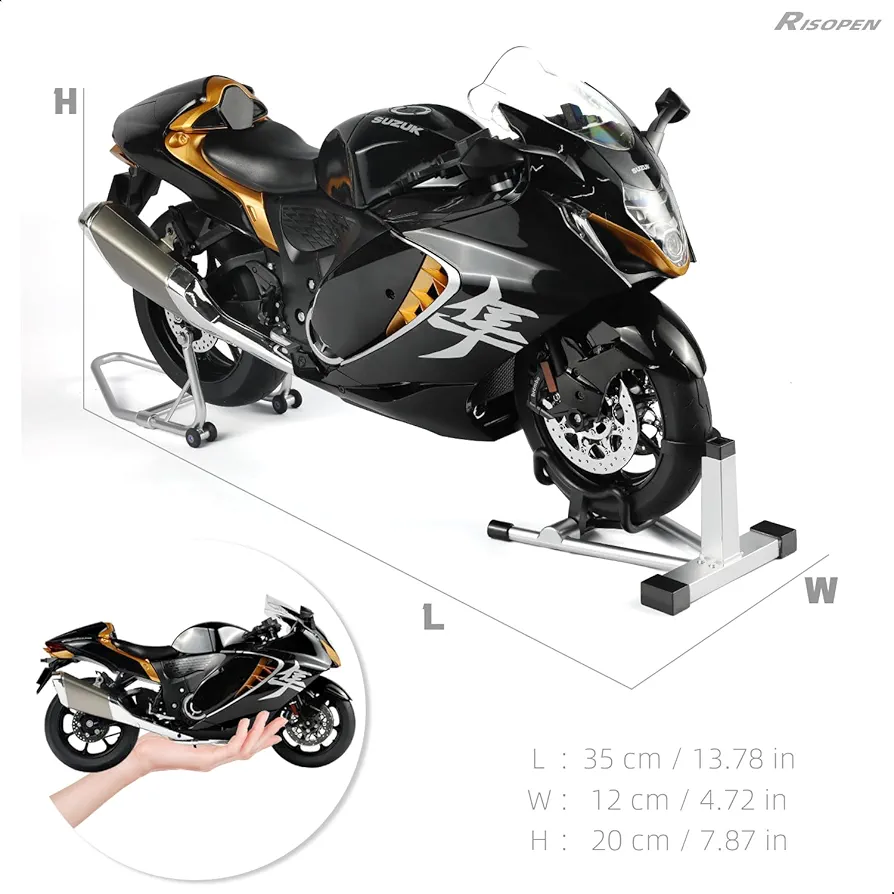 Suzuki Hayabusa Superbike Collectible Model – Black & Gold edition 1:6 scale - Image 3
