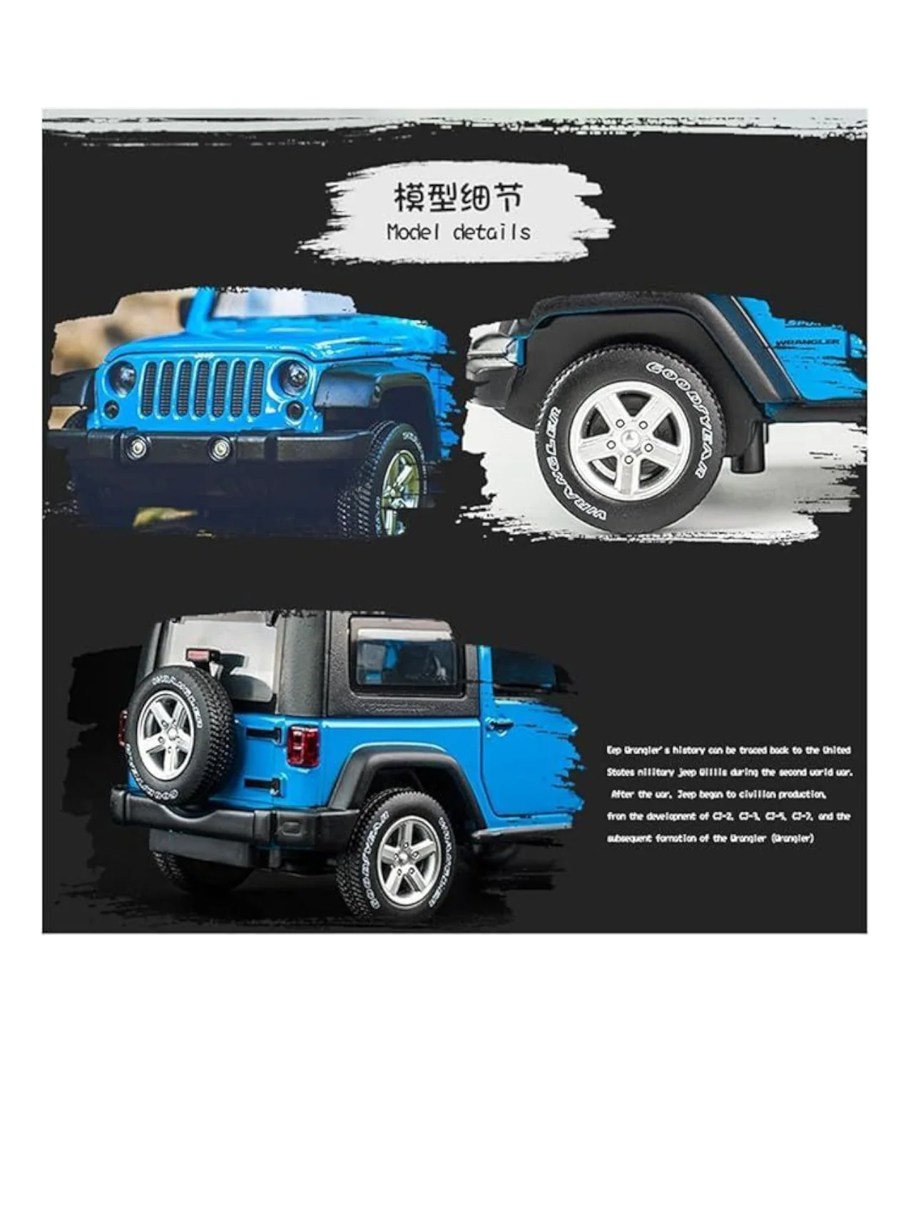 CCA Street Series Jeep Wrangler die-cast model car 1:32 - Image 6