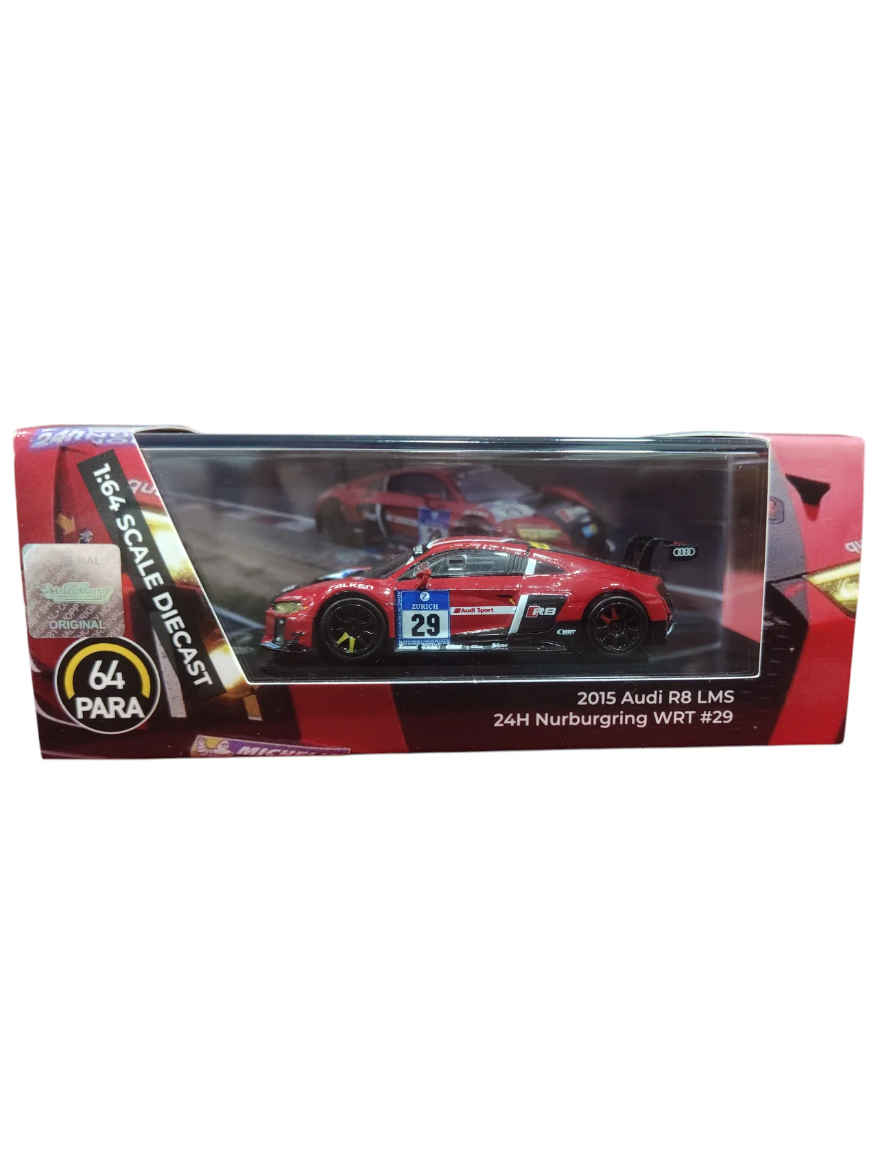 PARA64 2015 Audi R8 LMS 24H Nurburgring WRT#29 1:64 Scale-Premium Diecast Collector Model