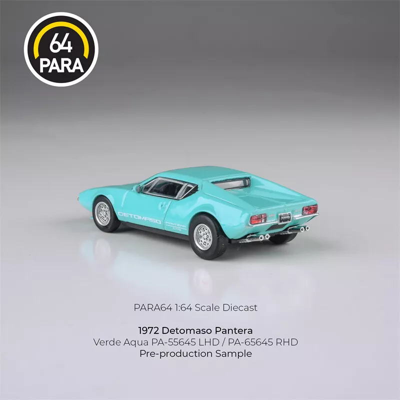 Para64 1972 de Tomaso Pantera verde aqua 1:64 Scale - Image 2