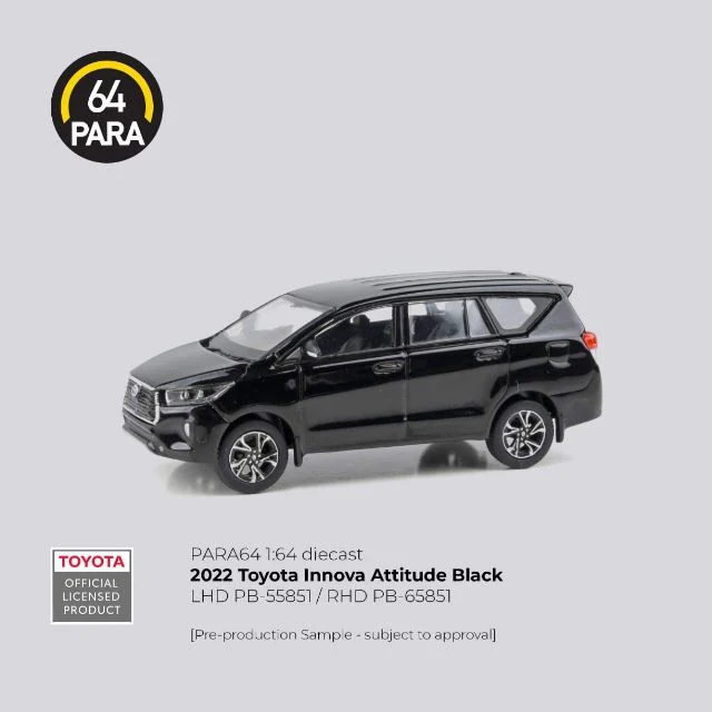 Para64 2022 Toyota Innova Attitude Black Global Exclusive Imported 1:64 Scale - Image 5