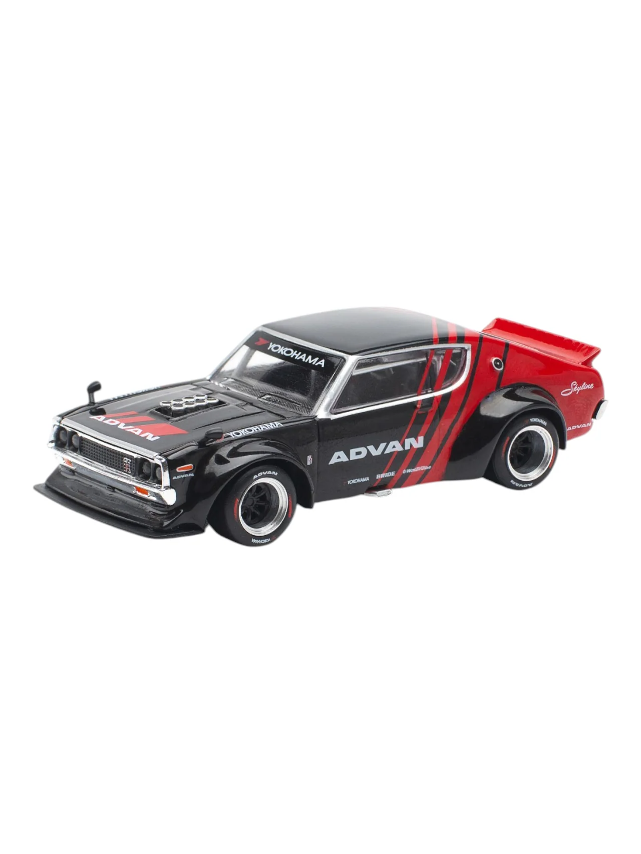 Pop Race Nissan Skyline GT-R Drift Kenmeri Advan Livery PR640199 1:64 Scale - Image 2