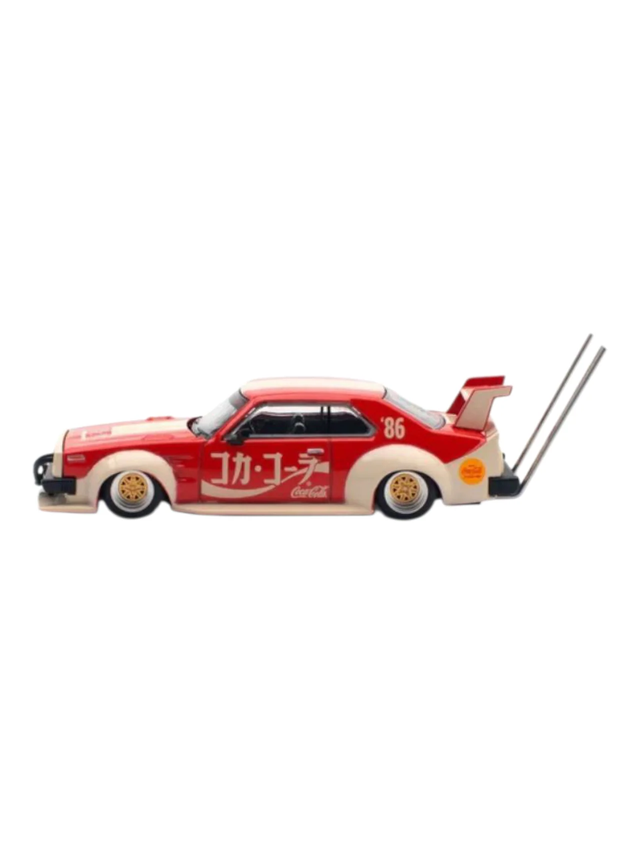 Pop Race PR64-135 x Tiny Coca-Cola Skyline C210 Kaido Racer Bosozoku Style 1:64 Scale - Image 4