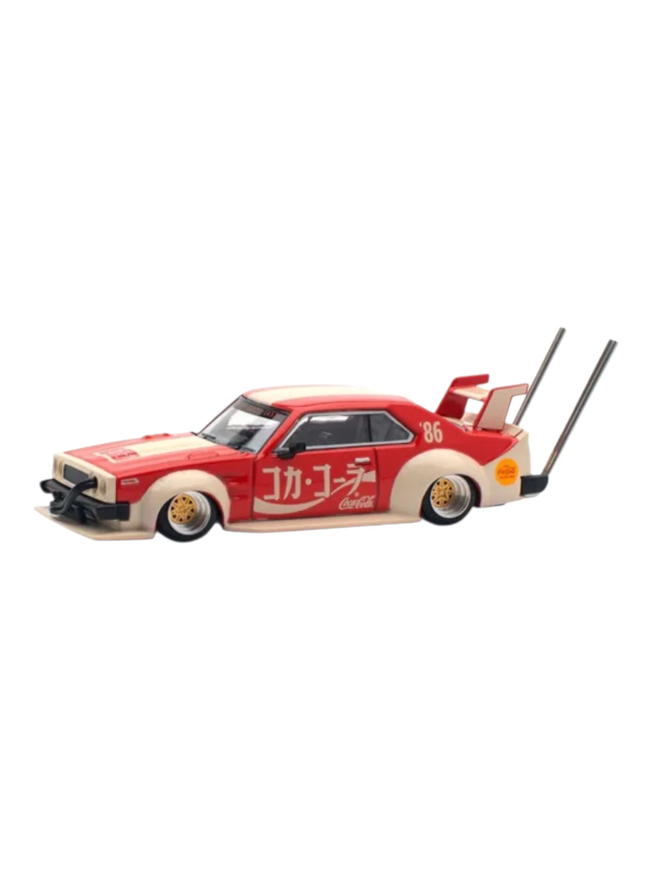 Pop Race PR64-135 x Tiny Coca-Cola Skyline C210 Kaido Racer Bosozoku Style 1:64 Scale - Image 5
