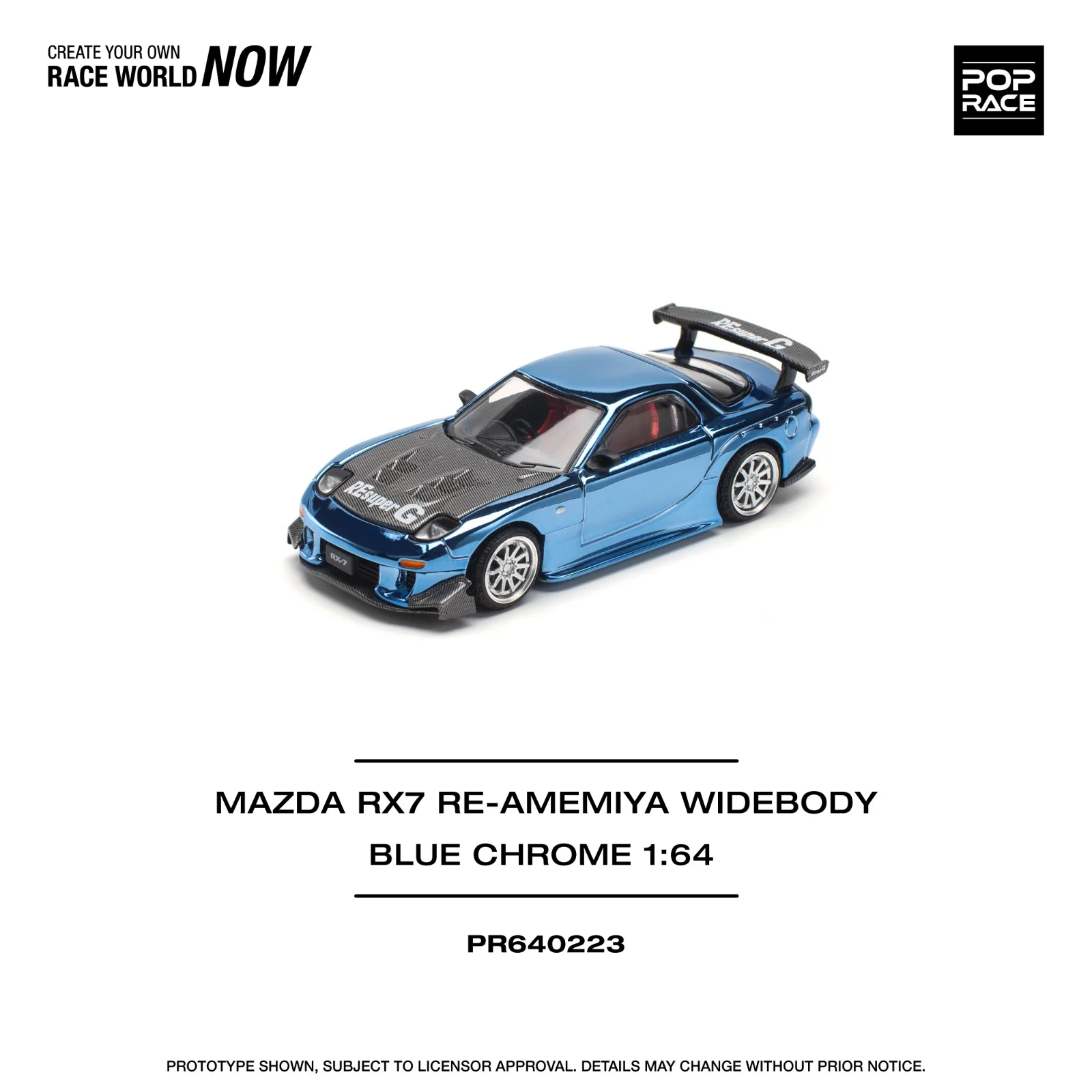 Pop race pr64-223 mazda rx7 re-amemiya 1:64 Scale - Image 4