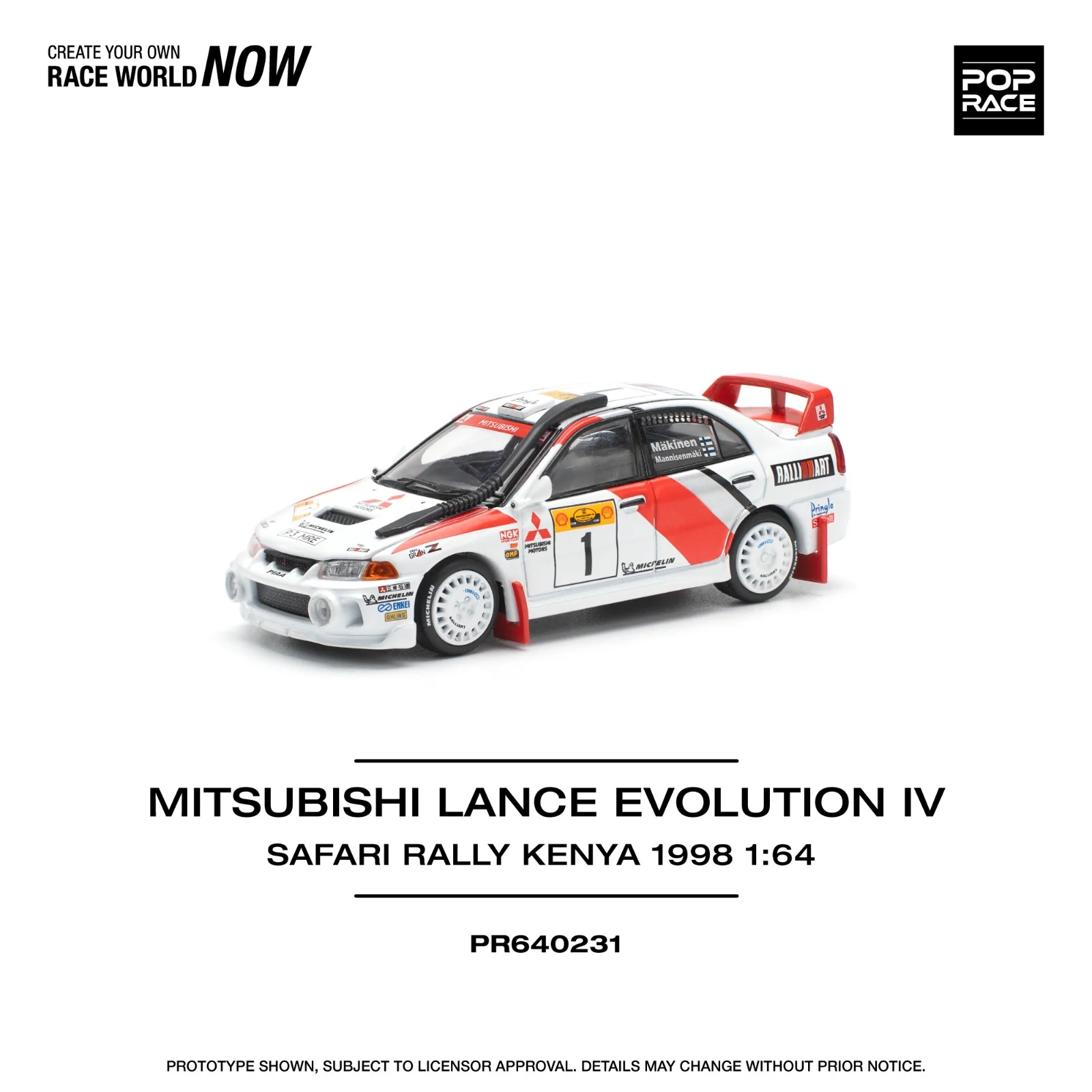 Pop race pr64-231 Mitsubishi Lancer evolution iv 1:64 Scale - Image 2