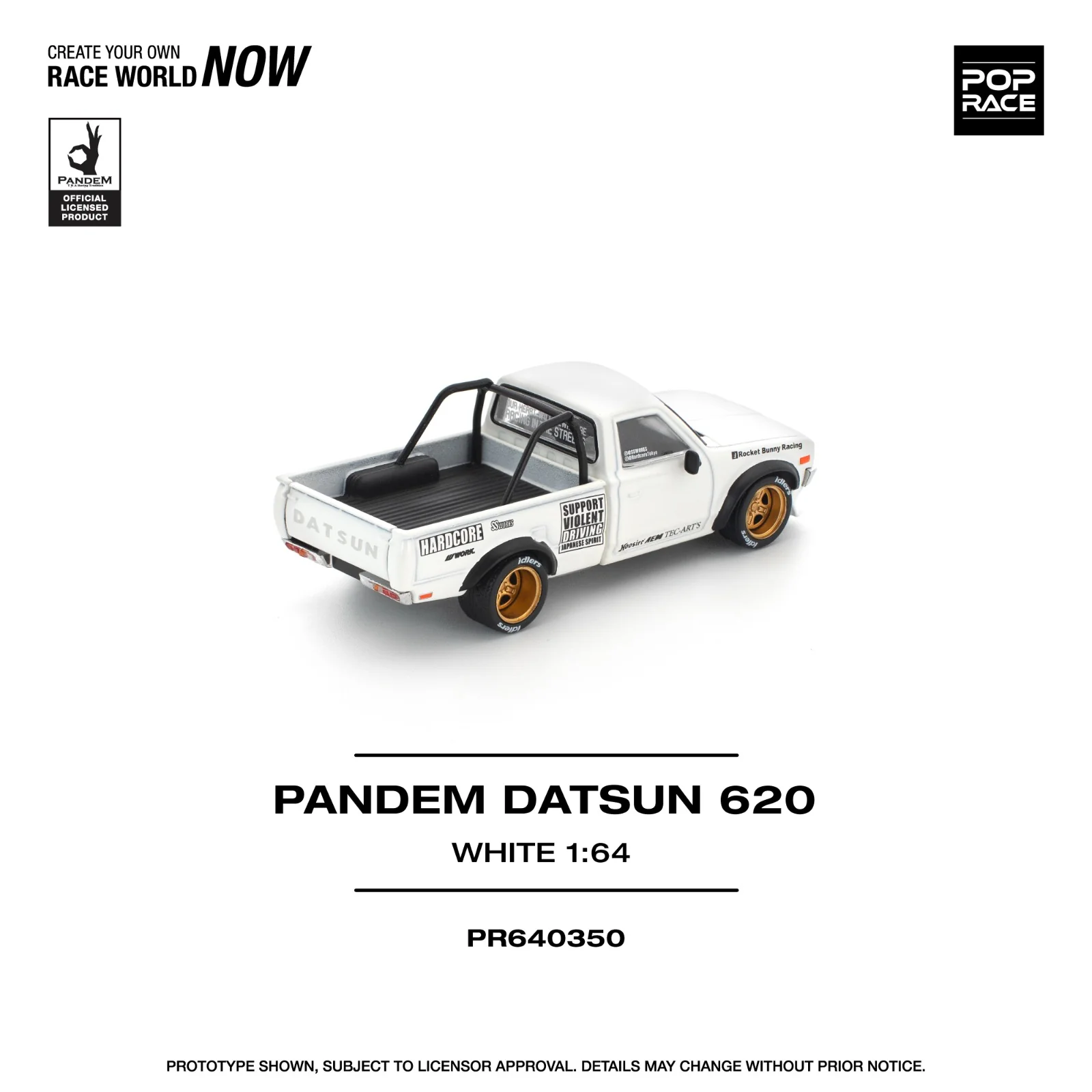 Pop race pr64-350 pandem Datsun 620 1:64 Scale - Image 3