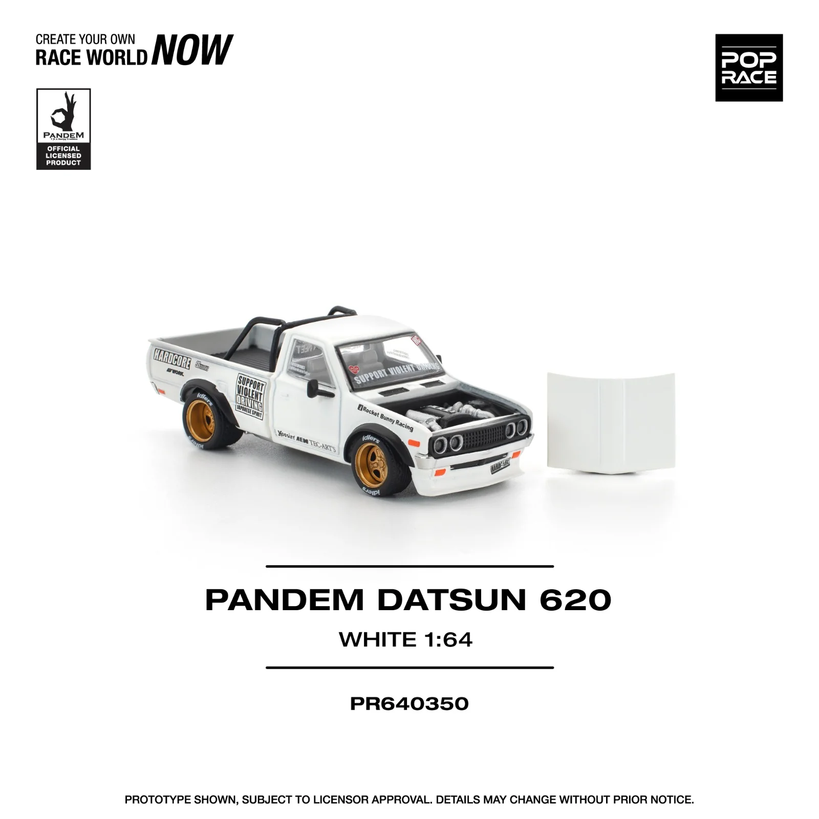 Pop race pr64-350 pandem Datsun 620 1:64 Scale - Image 4