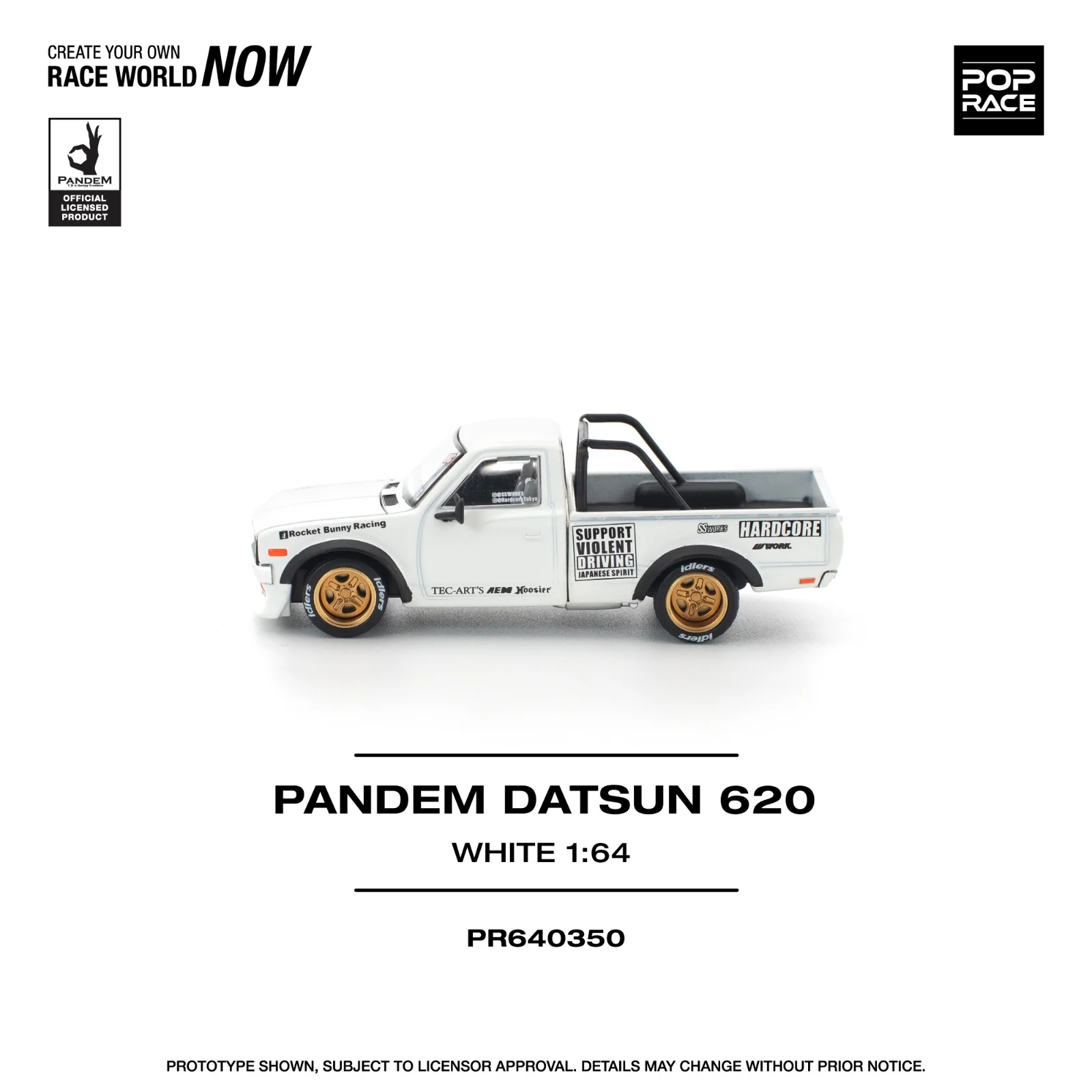 Pop race pr64-350 pandem Datsun 620 1:64 Scale - Image 5