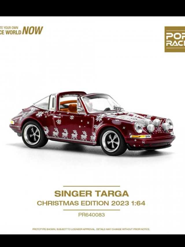 Pop race pr64-83 Singer Targa christmas 1:64 scale