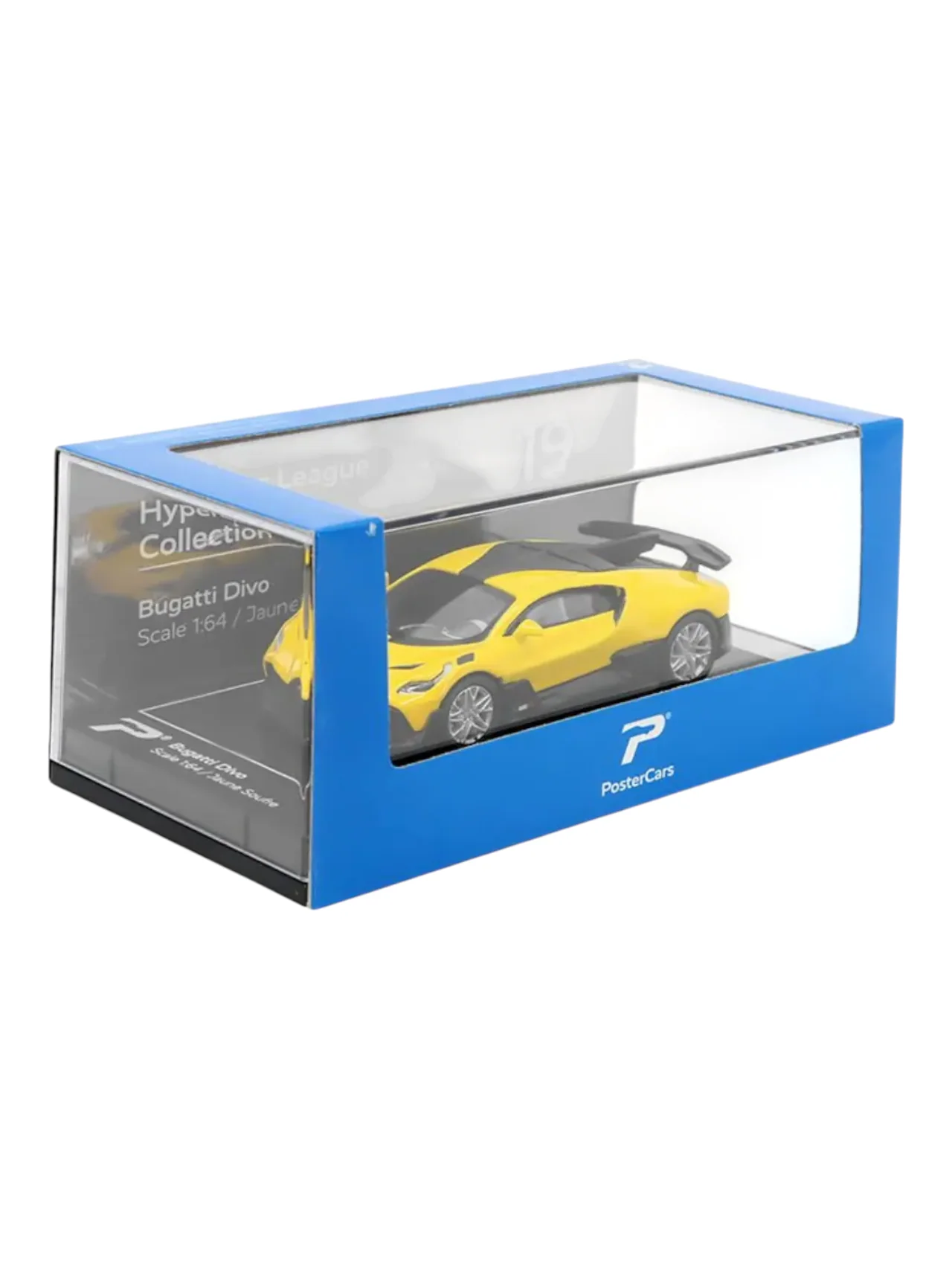 Postercars Hypercar League Collection Bugatti Divo 1:64 Scale / Jaune Soufre ( No 19 ) - Image 5