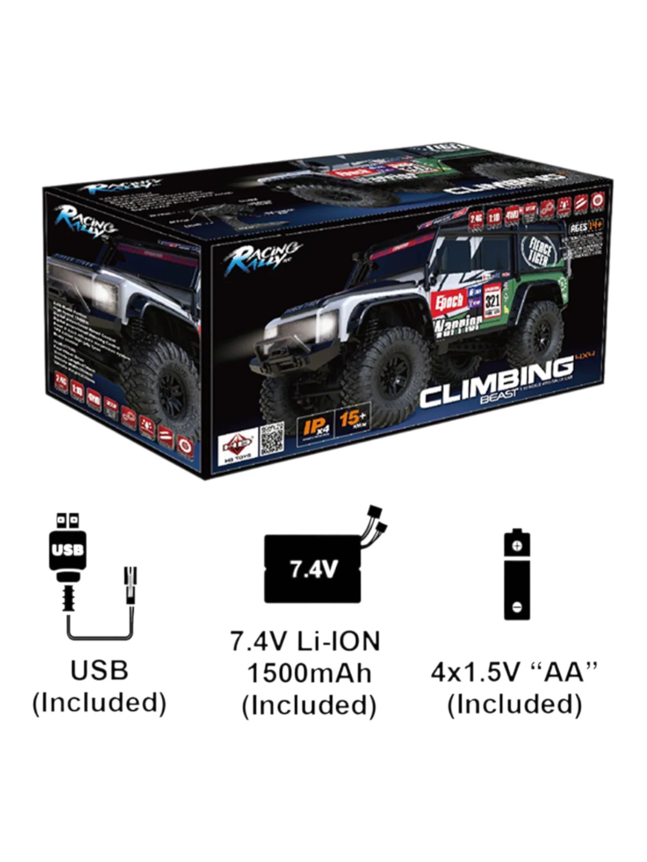 Racing Rally Car Front Rear Independent Suspension System Proportional Throttle & Steering Control Off-Road Climbing  Beast  1:10 Scale 2.4G 4WD 4×4 Remote Control car - Image 3