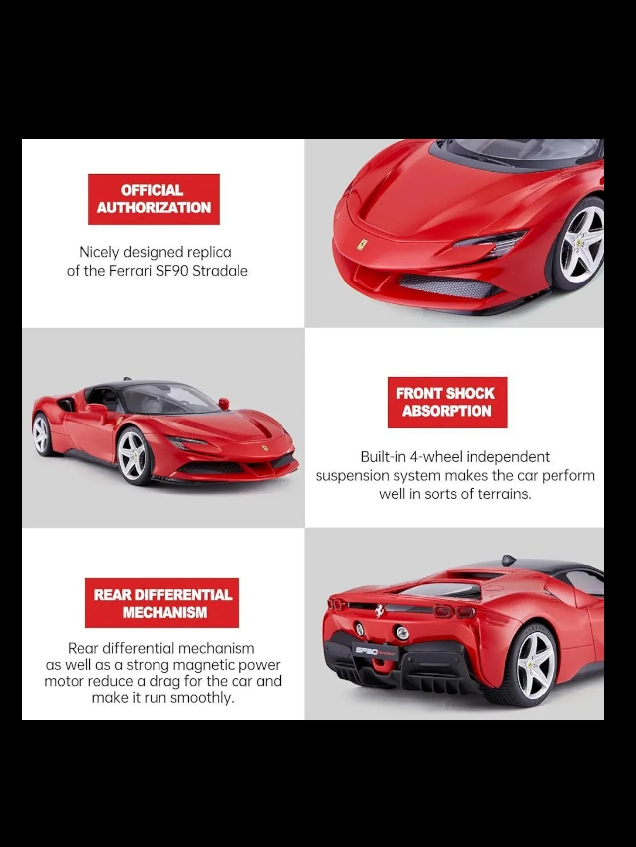 Rastar Ferrari SF90 Stradale Remote Control 1:14 Scale - Image 11