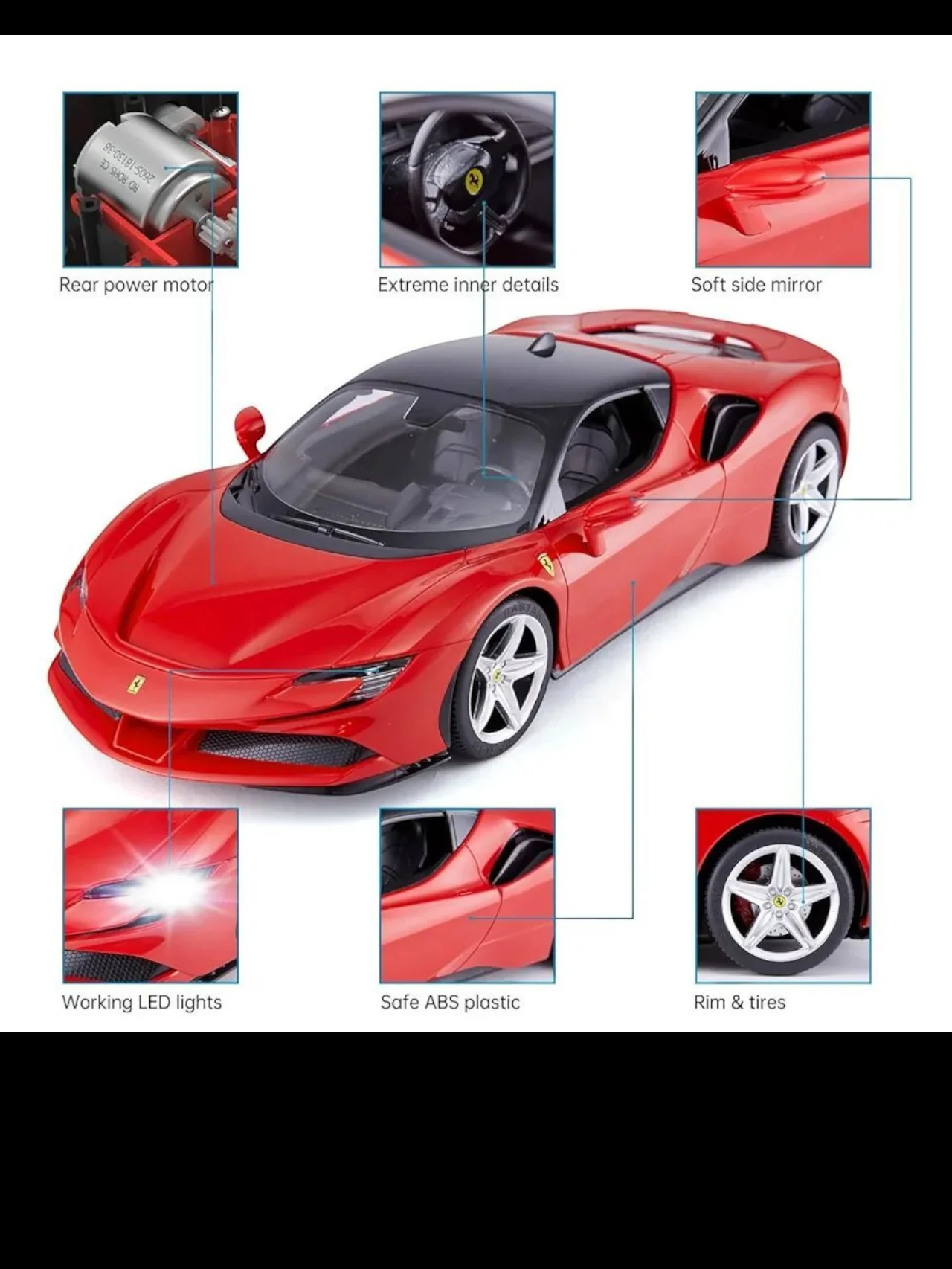 Rastar Ferrari SF90 Stradale Remote Control 1:14 Scale - Image 6