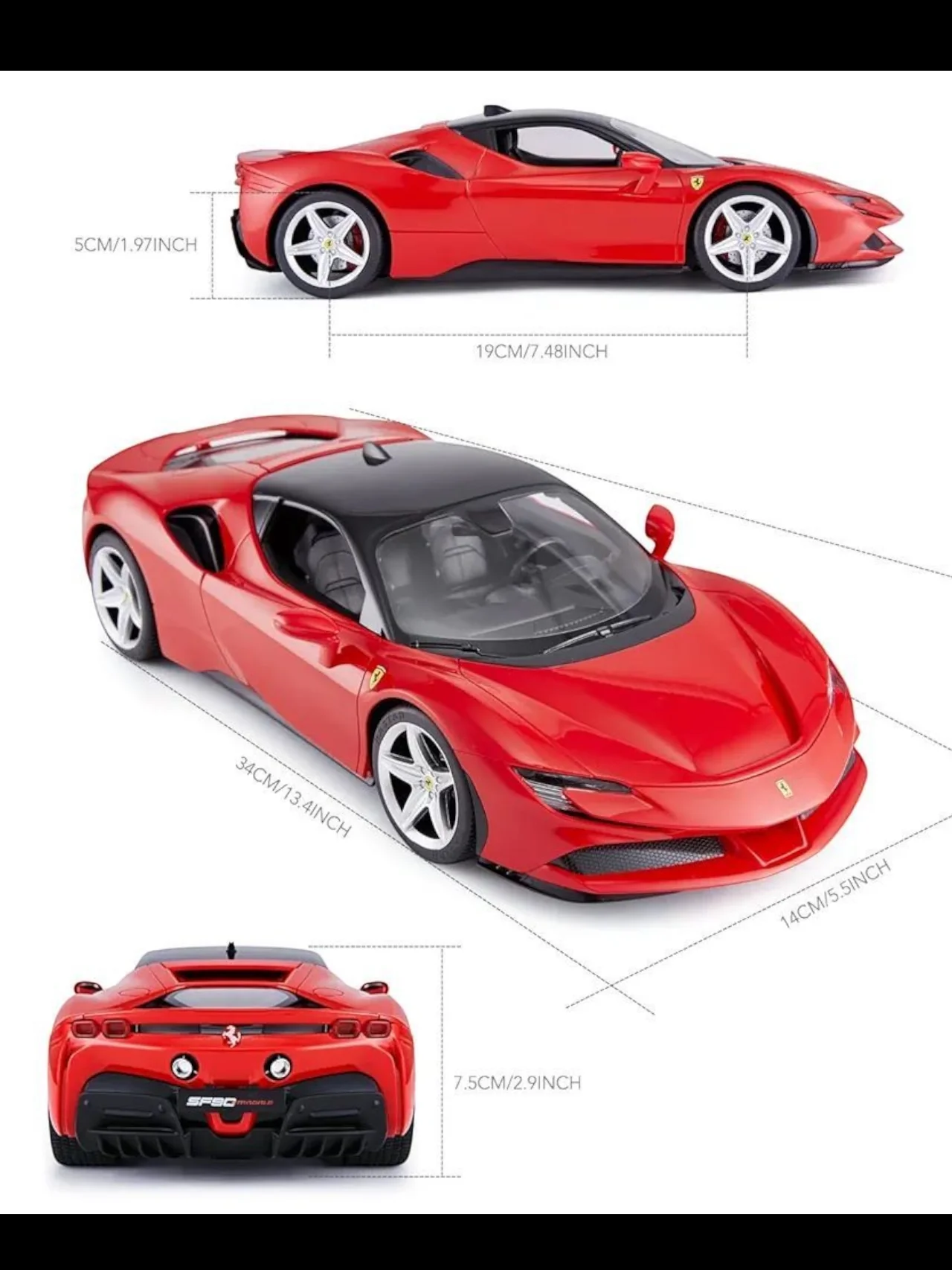 Rastar Ferrari SF90 Stradale Remote Control 1:14 Scale - Image 7