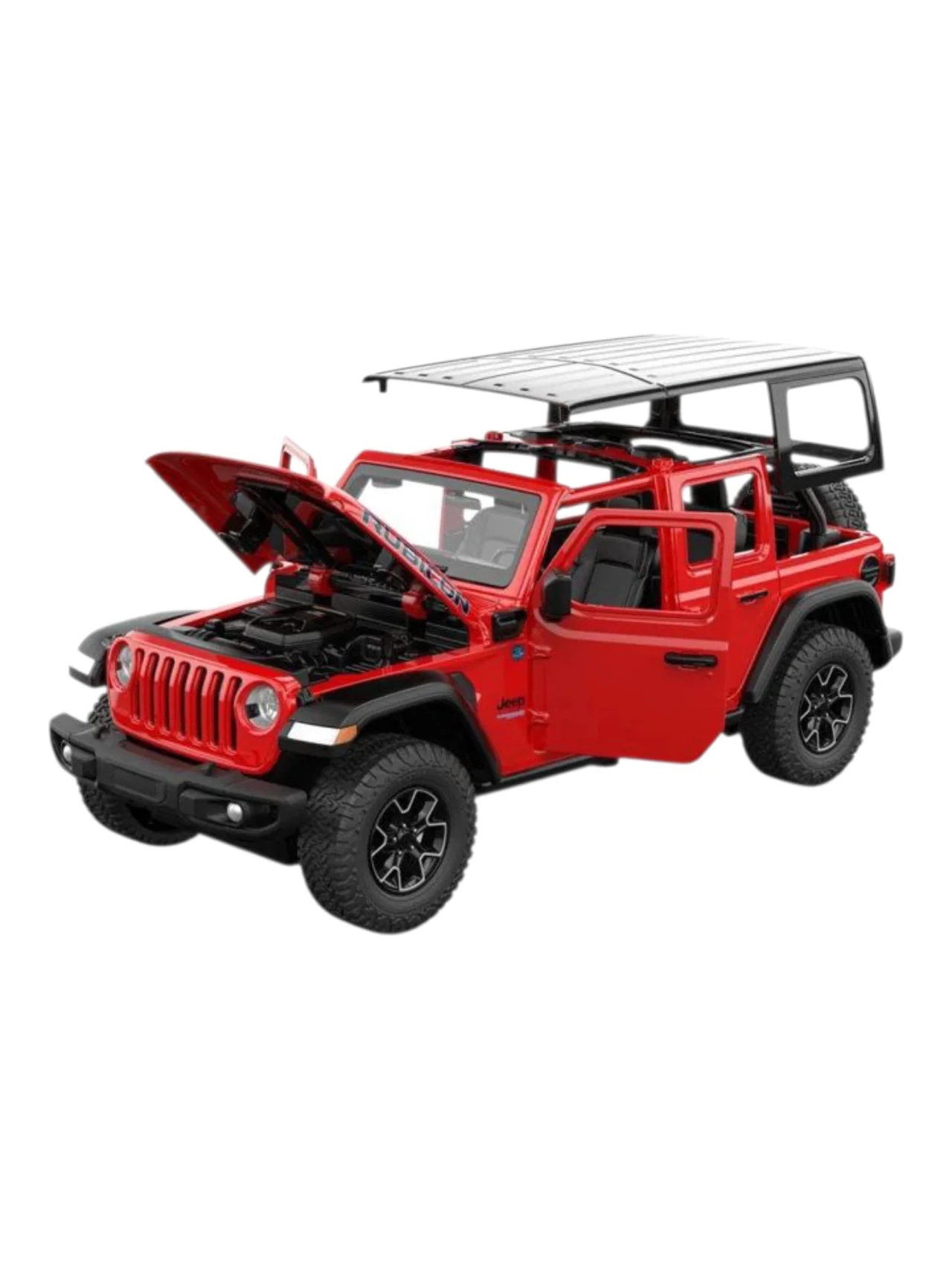 Rastar Jeep Wrangler Rubicon 4xe 1:24 Scale Diecast - Image 6
