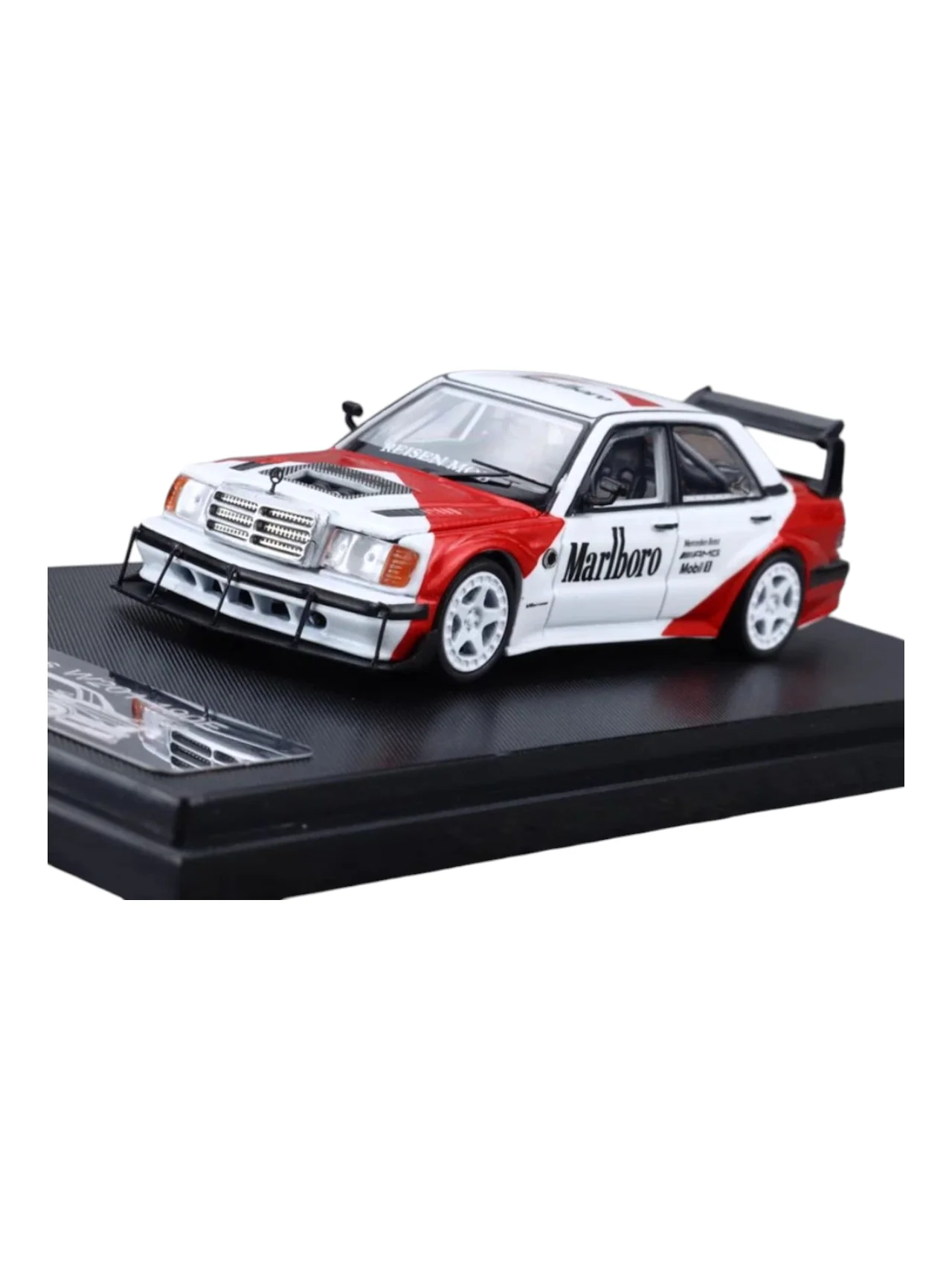 Rhino Model Mercedes W201 190E Marlboro Livery Premium Diecast 1:64 Scale (With Acrylic Case)