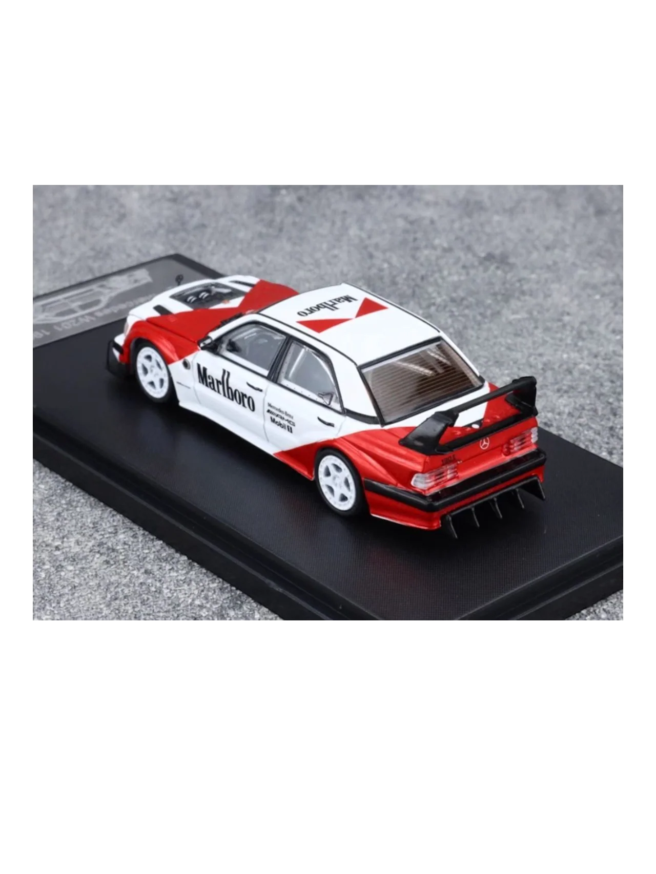 Rhino Model Mercedes W201 190E Marlboro Livery Premium Diecast 1:64 Scale (With Acrylic Case) - Image 6