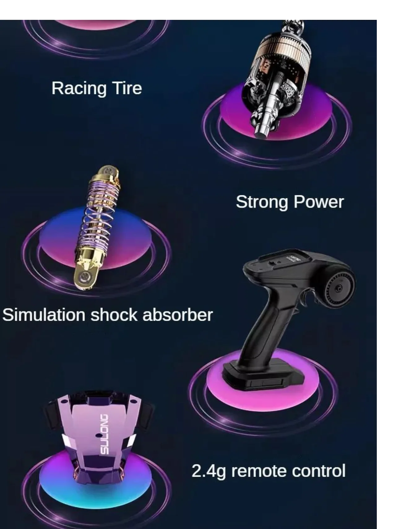 Sulong High Speed Remote Control Car Diecast 1:14 Scale - Image 6
