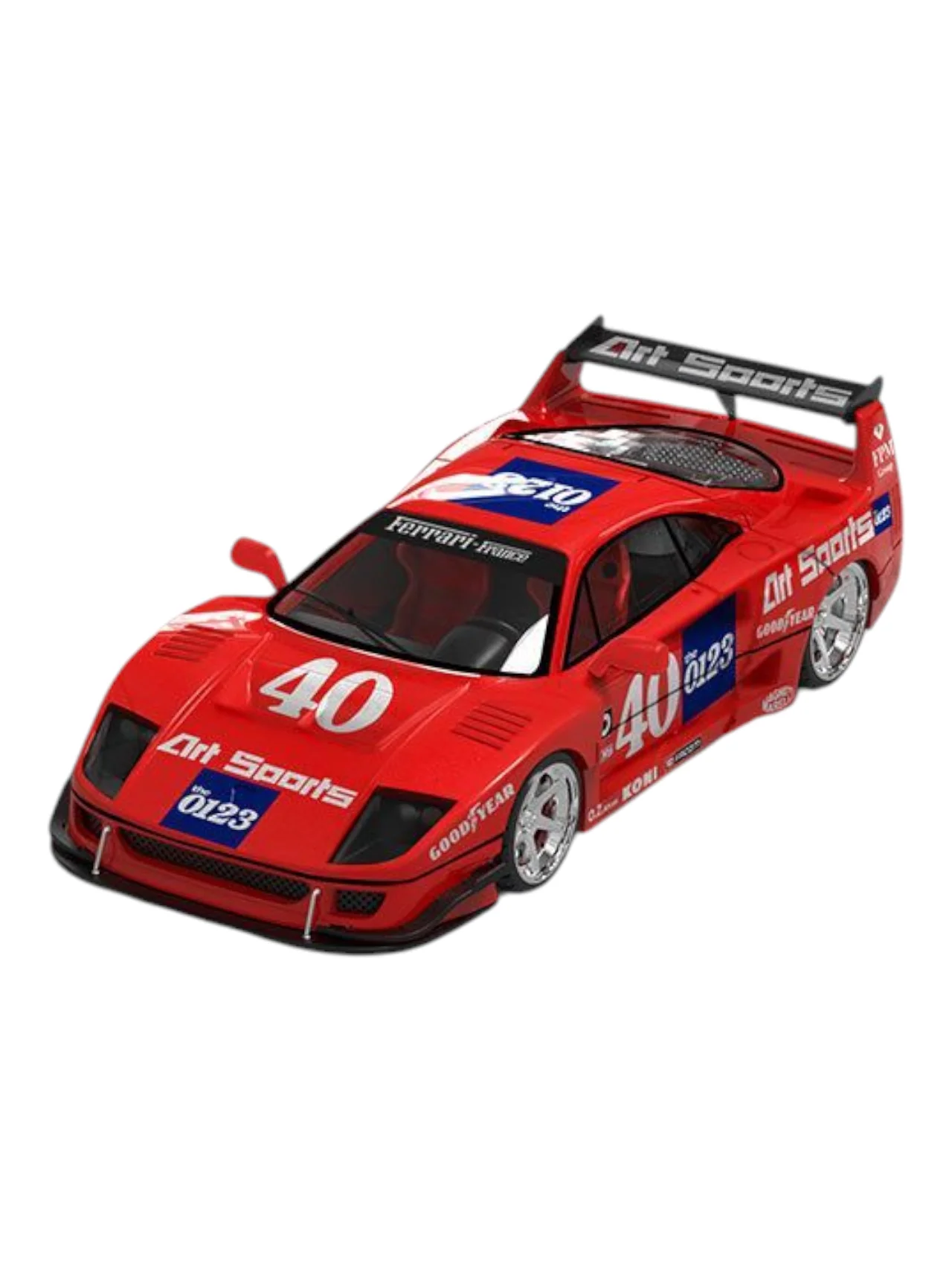 Supcar Ferrari F40 1:64 Scale (With Acrylic Case) - Image 2