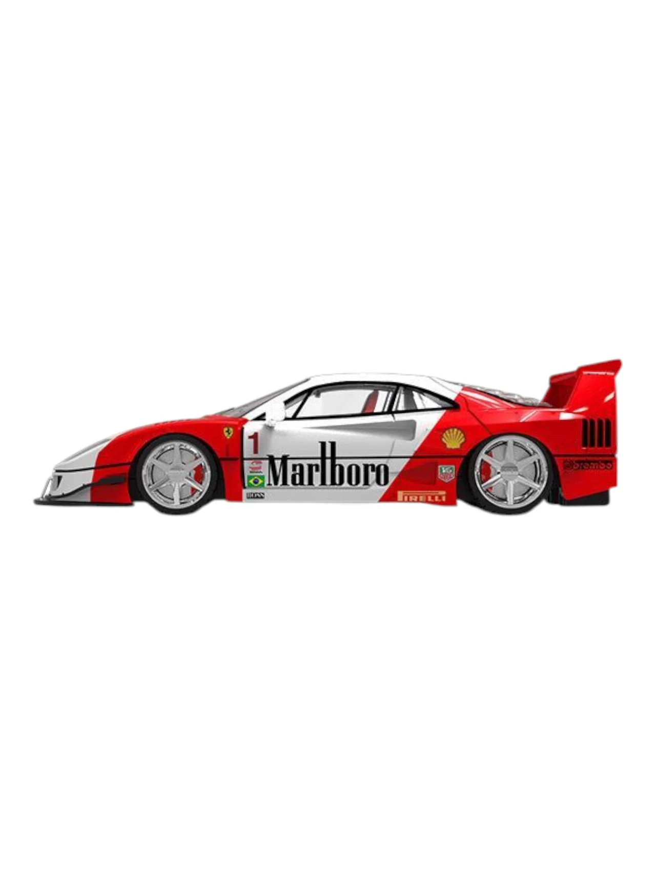 Supcar Ferrari F40 Marlboro Livery 1:64 Scale (With Acrylic Case) - Image 2