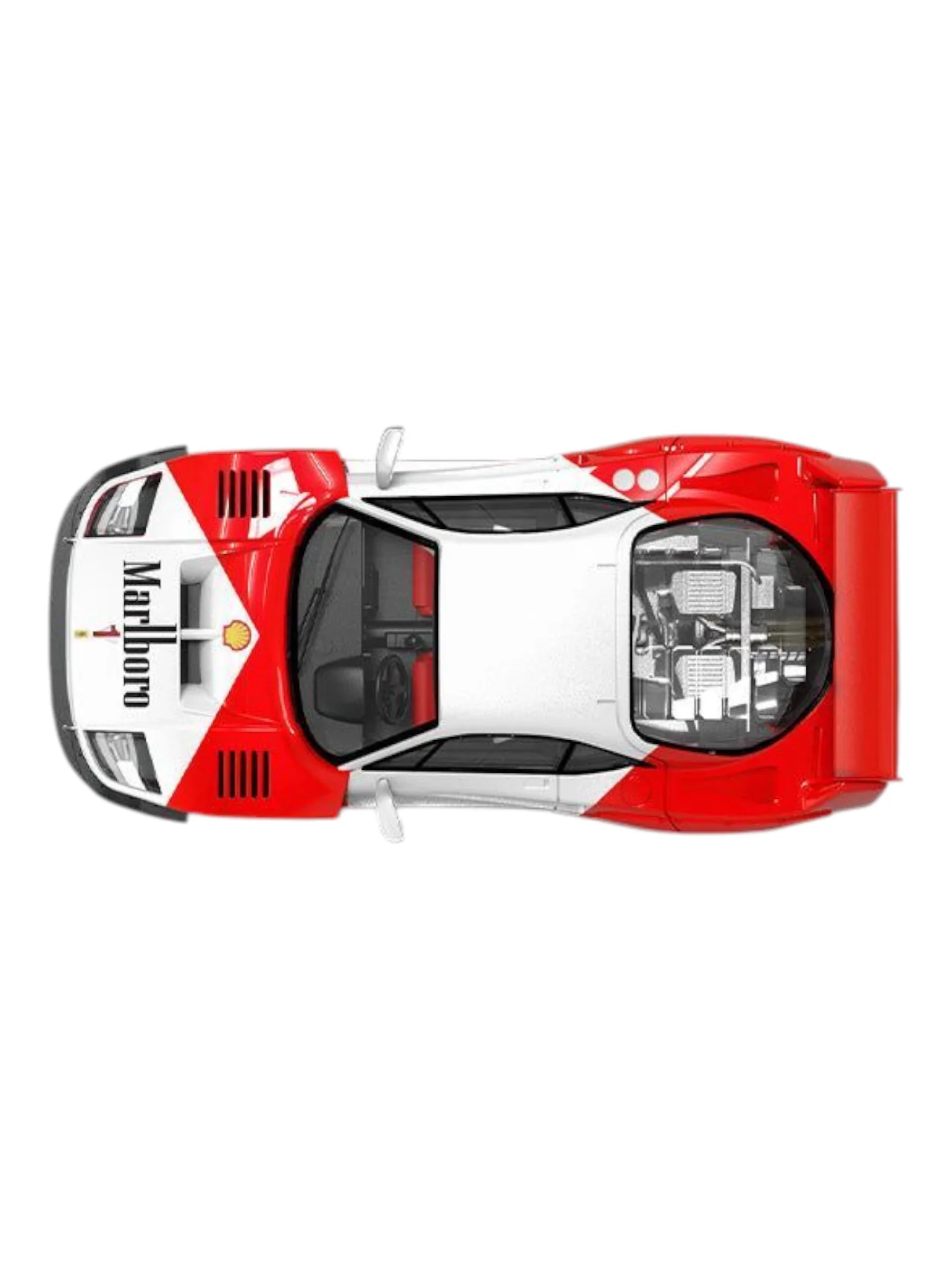 Supcar Ferrari F40 Marlboro Livery 1:64 Scale (With Acrylic Case) - Image 3