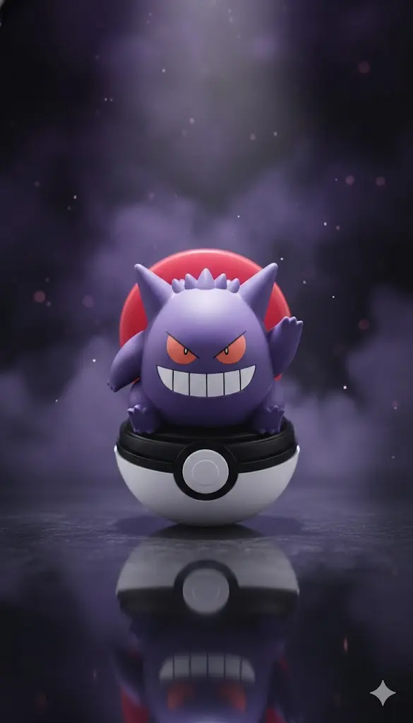 Takara Tomy Pokémon Press and Pop Pokeball Gengero - Image 2