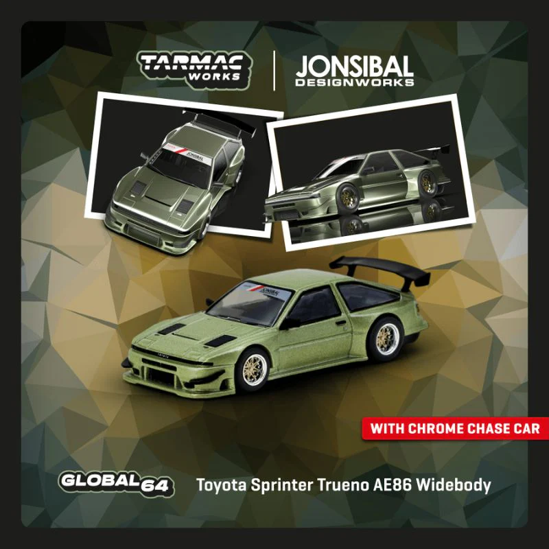 Tarmac Works Jonsibal Design Works Toyota Sprinter Trueno AE86 Widebody 1:64 Scale - Image 2