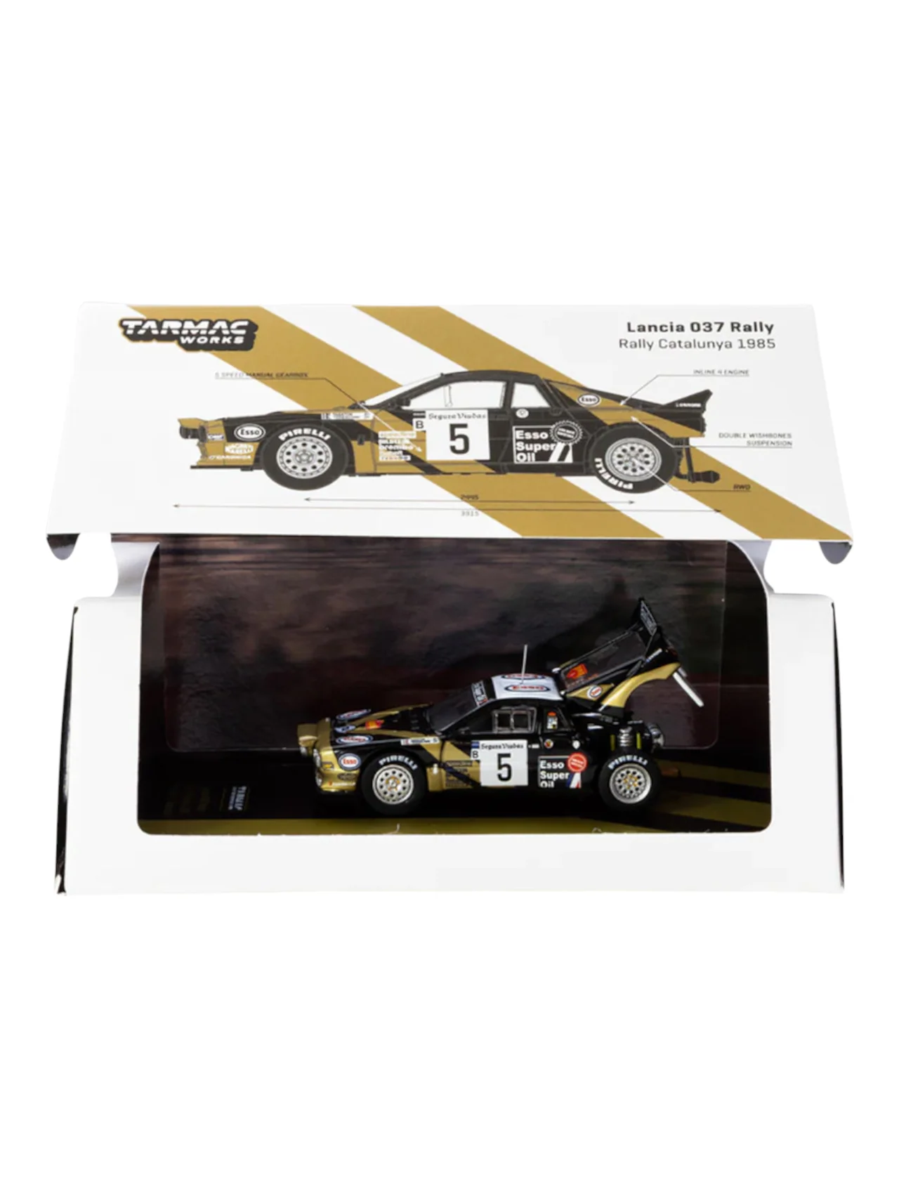 TARMAC Works Lancia 037 Rally Catalunya 1985  Racing Car Diecast Model 1:64 Scale - Image 2
