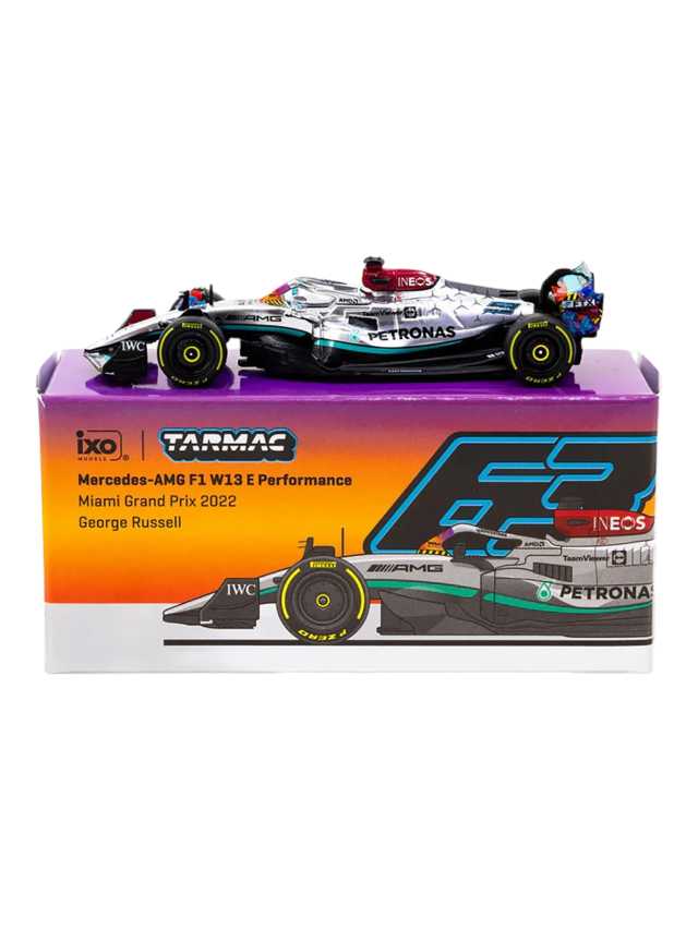 Tarmac Works Mercedes -amg f1 W13 E performance miami grand prix 2022 George Russell imported collection 1:64 - Image 3