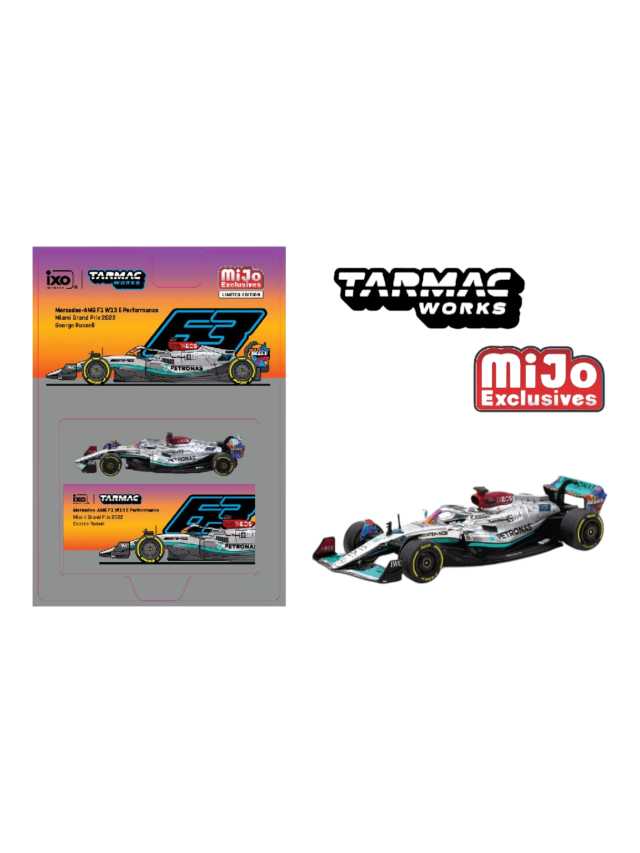 Tarmac Works Mercedes -amg f1 W13 E performance miami grand prix 2022 George Russell imported collection 1:64 - Image 4