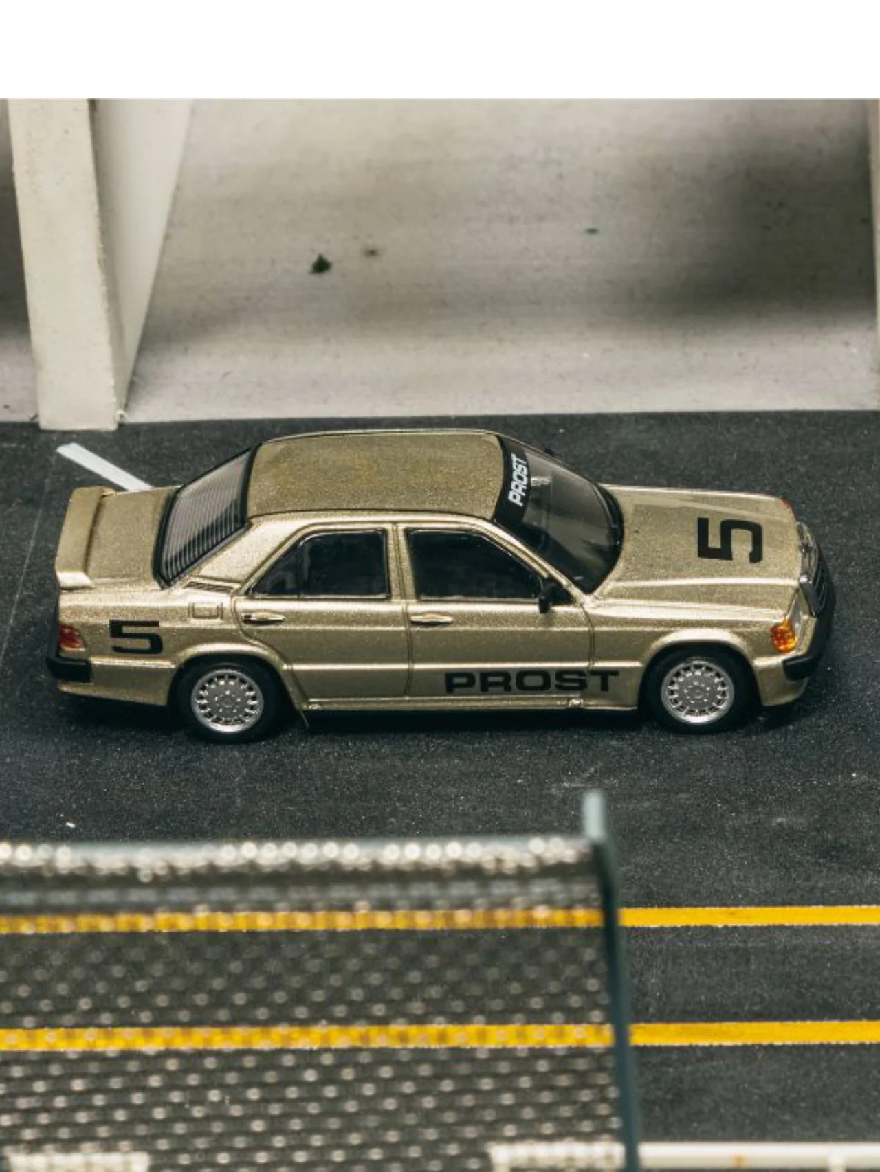 Tarmac Works Mercedes-Benz 190 E 2.3-1.6 Race of Champion Alain Prost 1:64 Scale - Image 6