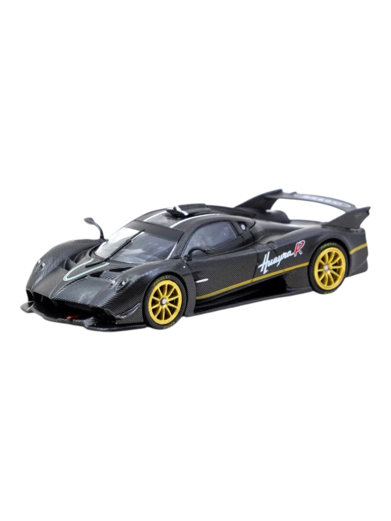Tarmac Works Pagani Huayra R Carbon Fiber Matt Black 1:64 Scale - Image 2
