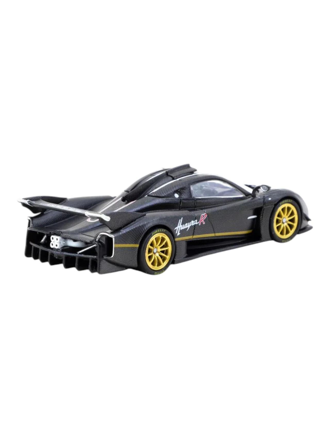 Tarmac Works Pagani Huayra R Carbon Fiber Matt Black 1:64 Scale - Image 3