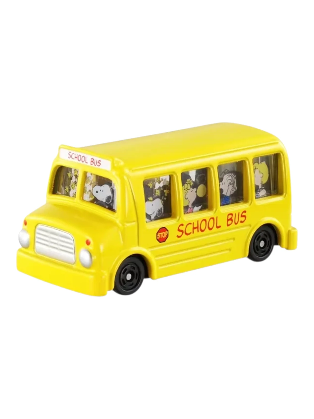 Tomica Takara Tomy Tabekko Doubutsu Dream Snoopy Tomica School Bus Diecast Model No 154 . - Image 2