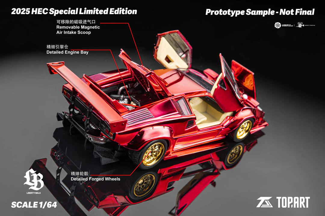 Top Art Liberty Walk Lamborghini Countach 1:64 Scale - Image 5