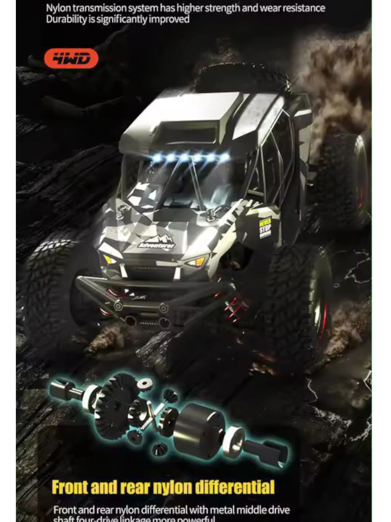Top Racing Series Adventurer Four-Wheel High-Speed Remote Control (RC) Car 4×4 2.4 GHZ - Image 4