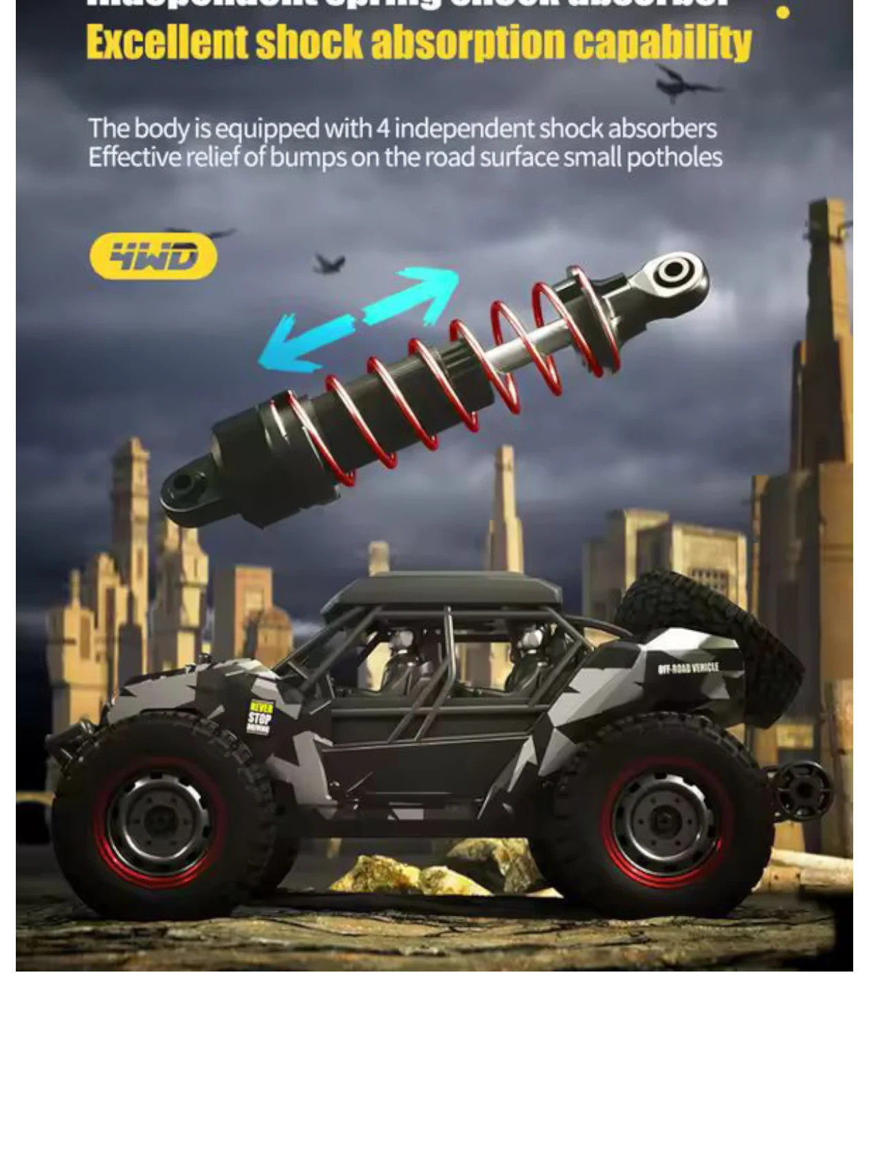 Top Racing Series Adventurer Four-Wheel High-Speed Remote Control (RC) Car 4×4 2.4 GHZ - Image 7
