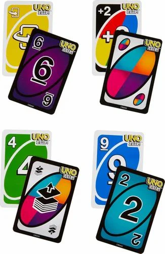 Uno flip the deck change the game play a flip card and all cards change from the mild side to the wild side or vice versa... - Image 2