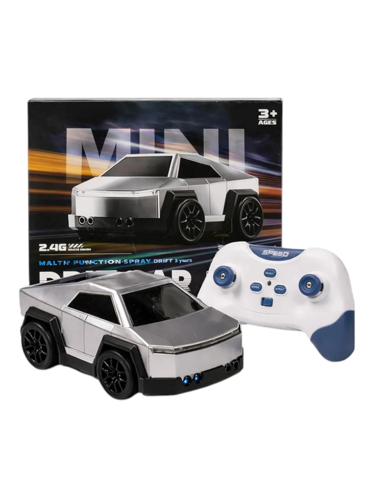 2.4GHz Mini Spray Drift Remote Control Car with Mist Spray, Follow Mode, Escape Mode, Light & Sound RC Toy Car 1:43 Scale - Image 2