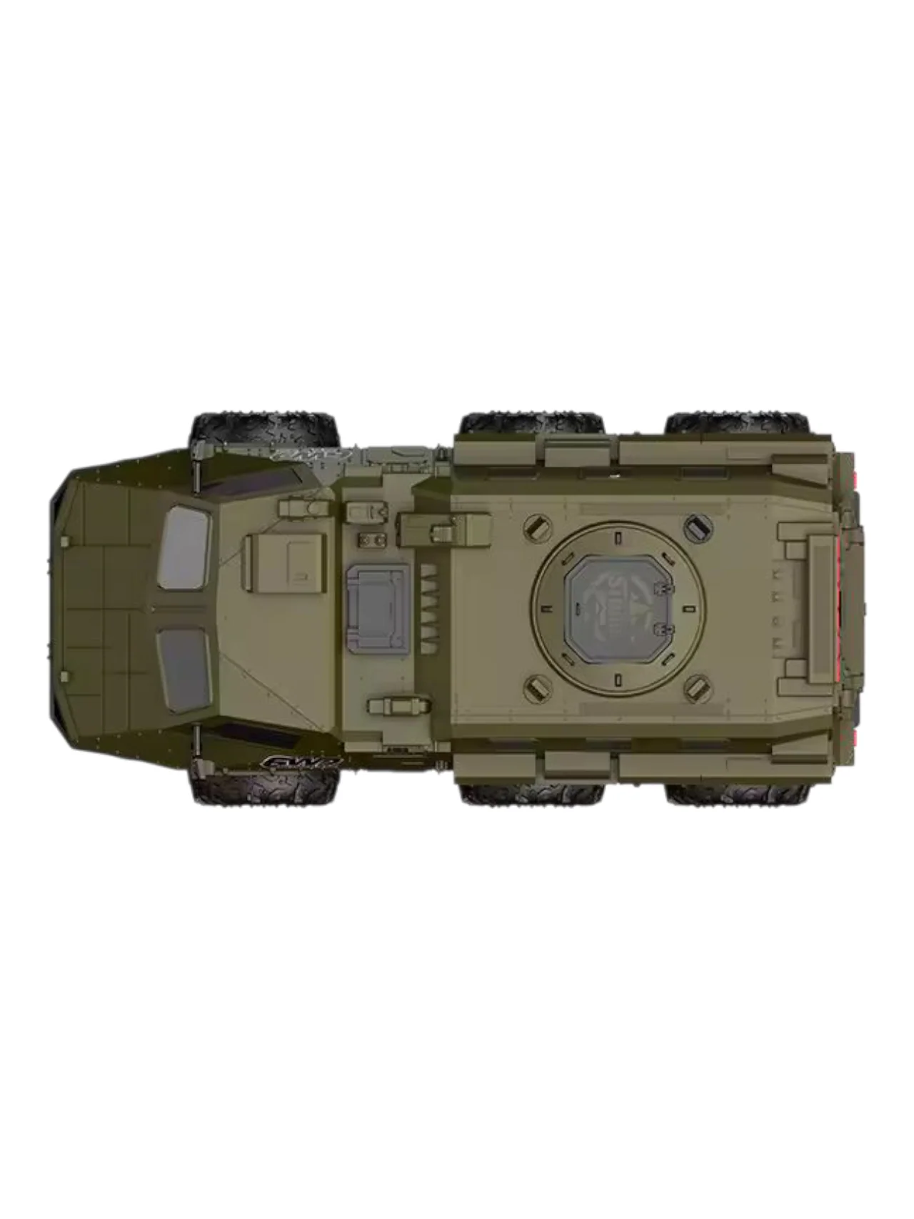 V-Guard Six-Wheel Drive Military Armored Remote Control (RC) Vehicle 1:16 Scale - Image 11