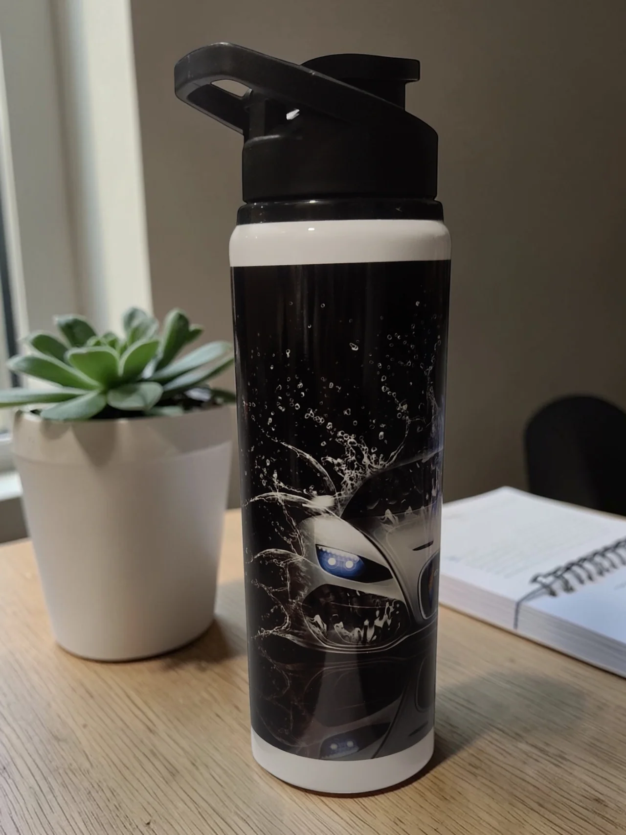 Water Bottle Racing Blue Flame Stylish & Leak proof Design - Image 3