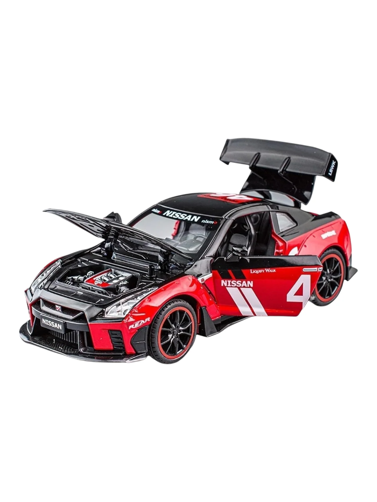 XQT Nissan GT-R R35 Alloy Car Simulation Die-Cast Model 1:22 Scale - Image 7