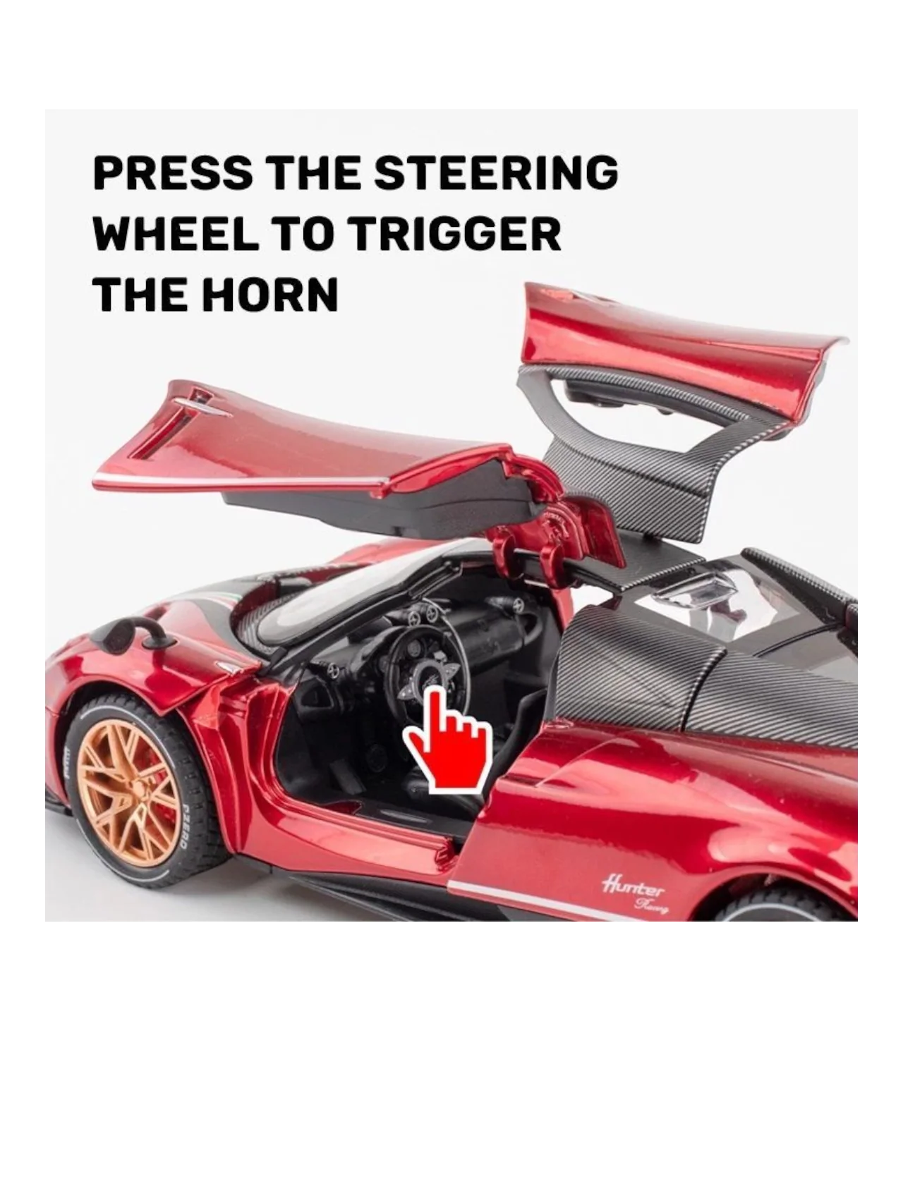 XQT Pagani Huayra Alloy Car Simulation Die-Cast Model 1:22 Scale - Image 6