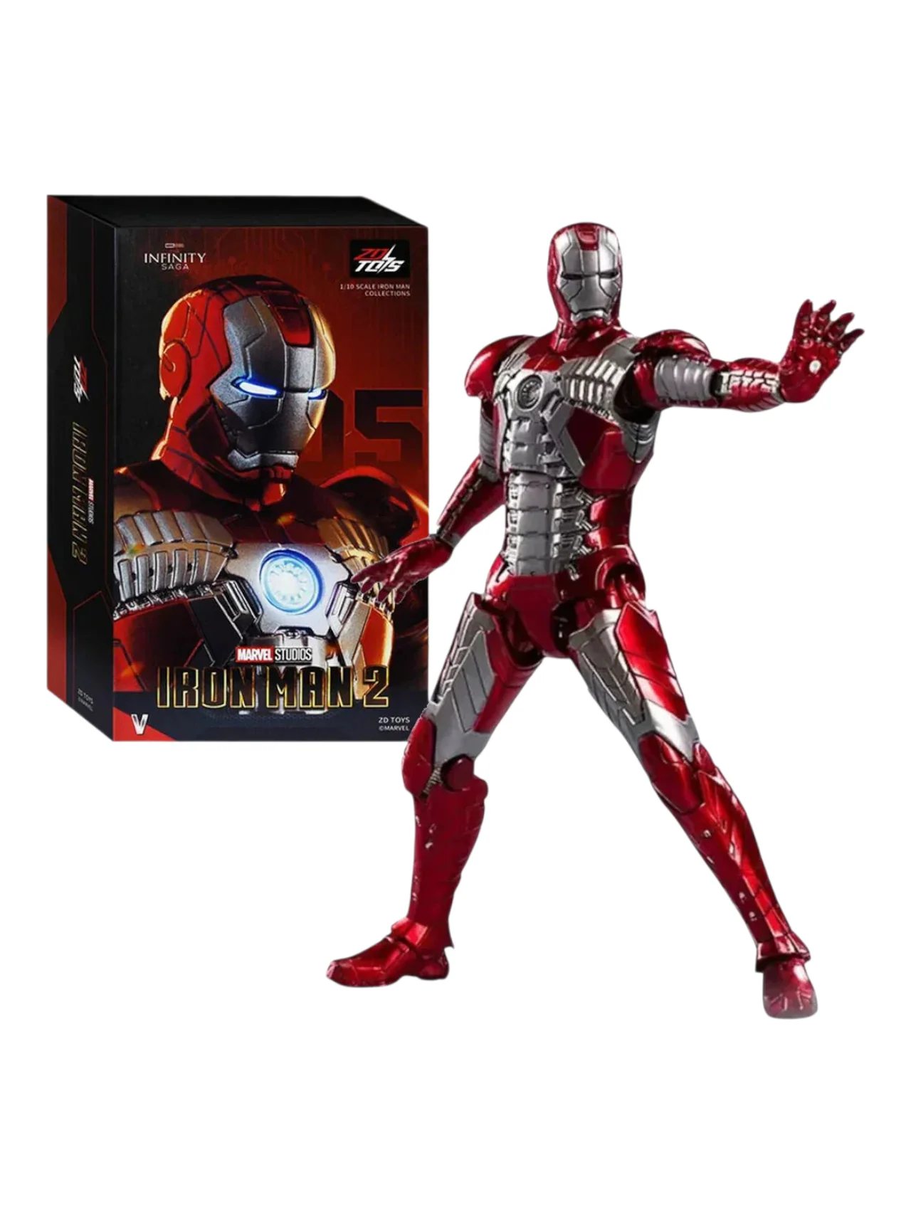Action figure ZD Toys Iron Man Mark 5 Action Figure - Marvel Studio Infinity Saga 1:10 Scale Collections - Image 2